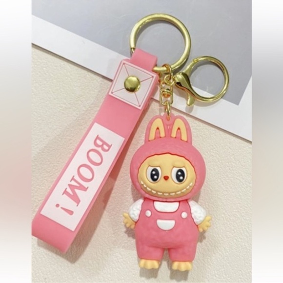 Labubu Accessories - Adorable Pink Bunny Labubu Keychain NEW with Tags
